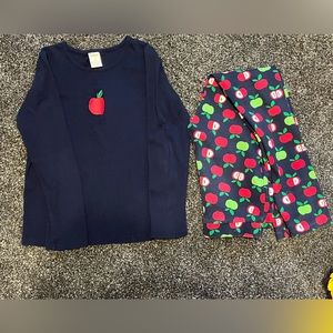 Gymboree size 10 apple collection, navy top. Maybe worn once